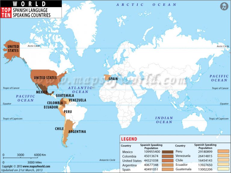 World Spanish Speaking Population • Globerove.com