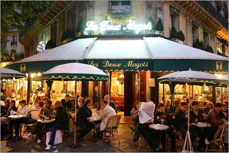 Night Time Outdoor  Cafe  Paris  Globerove com