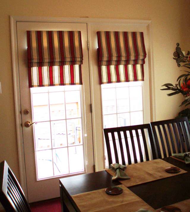  French Door Roman Blinds for Large Space