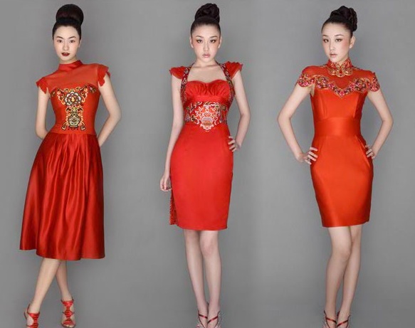 Bridesmaids Gray Chinese Style Dress (BM05) – NewMoonDance