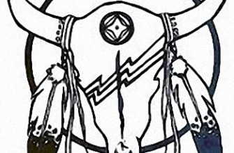 Skull Bull Indian Tattoo