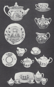 Pink luster tea sets