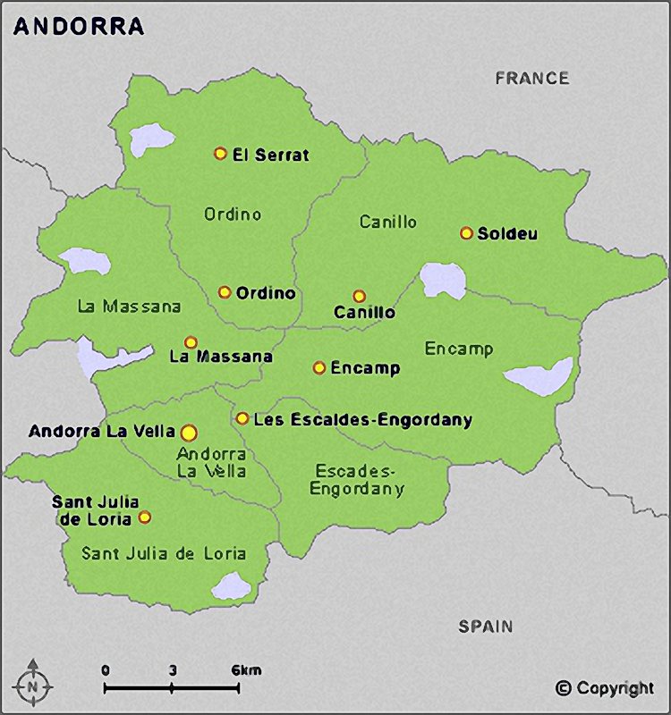Map of Andorra