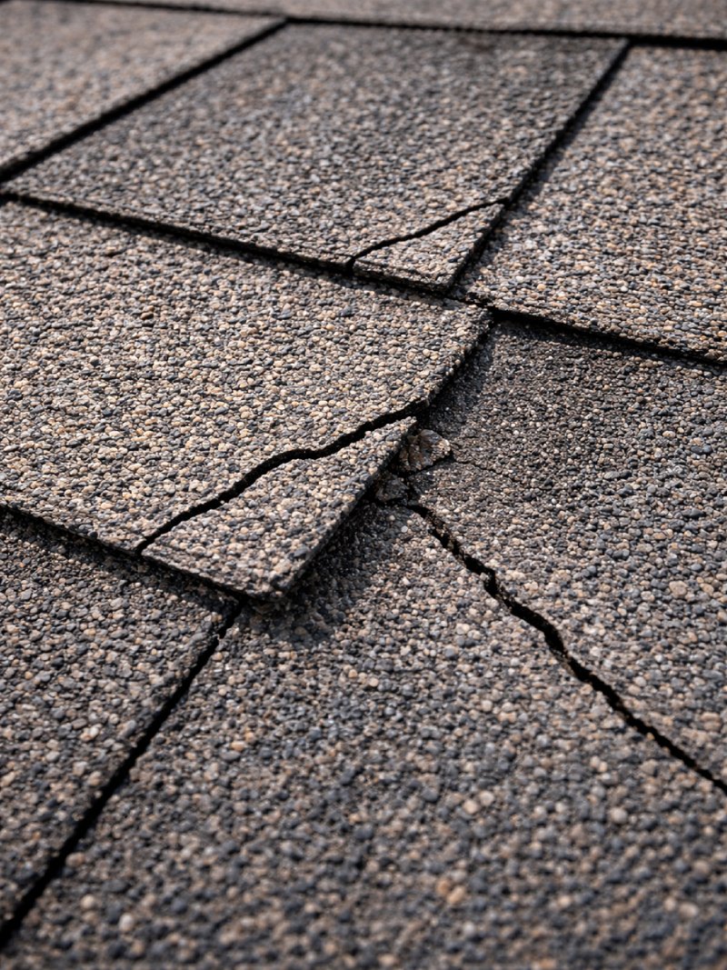 Cracked shingle corners