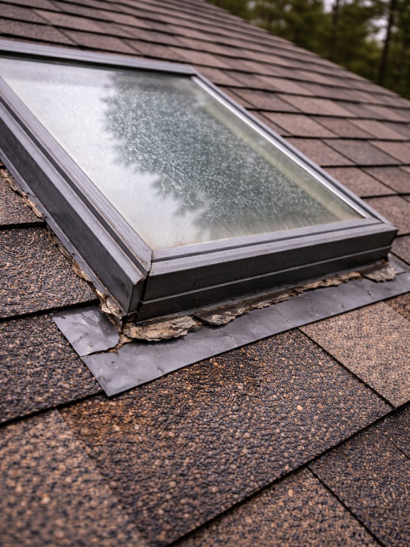 Skylight flashing failure
