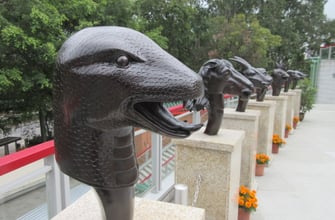 Year of the Snake Chinese zodiac symbol - Hong Kong temple statue