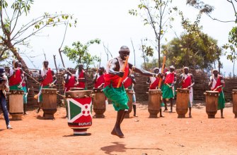 Traditional Burundi drummers performing, a living African cultural tradition