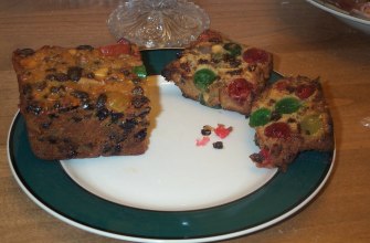 A dark traditional Irish fruit cake