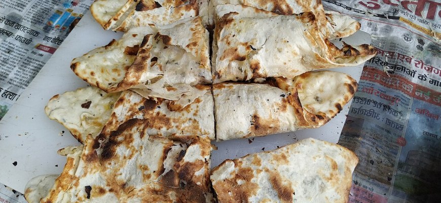 Charred butter naan flatbread from North India