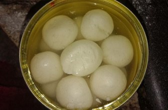 Bengali rasgulla, soft white spongy cheese balls in light sugar syrup