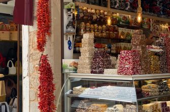 Traditional Turkish sweets on display